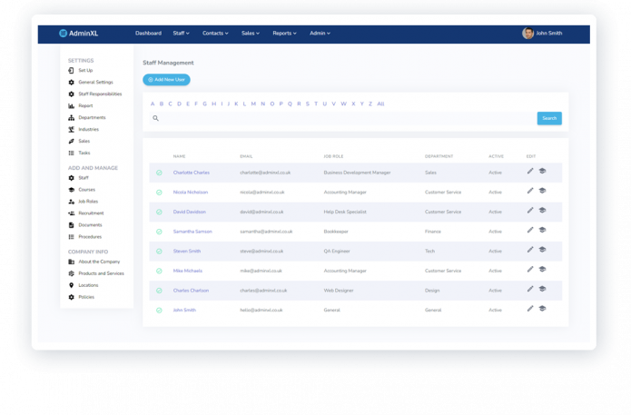 HR Management Dashboard